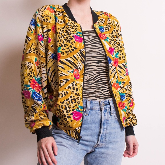 ❌SOLD❌Vintage 80s animal print windbreaker jacket - Picture 3 of 6